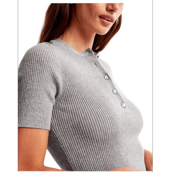 ABERCROMBIE AND FITCH Slim Henley Sweater‎ Tee, Size SMALL - Picture 5 of 16